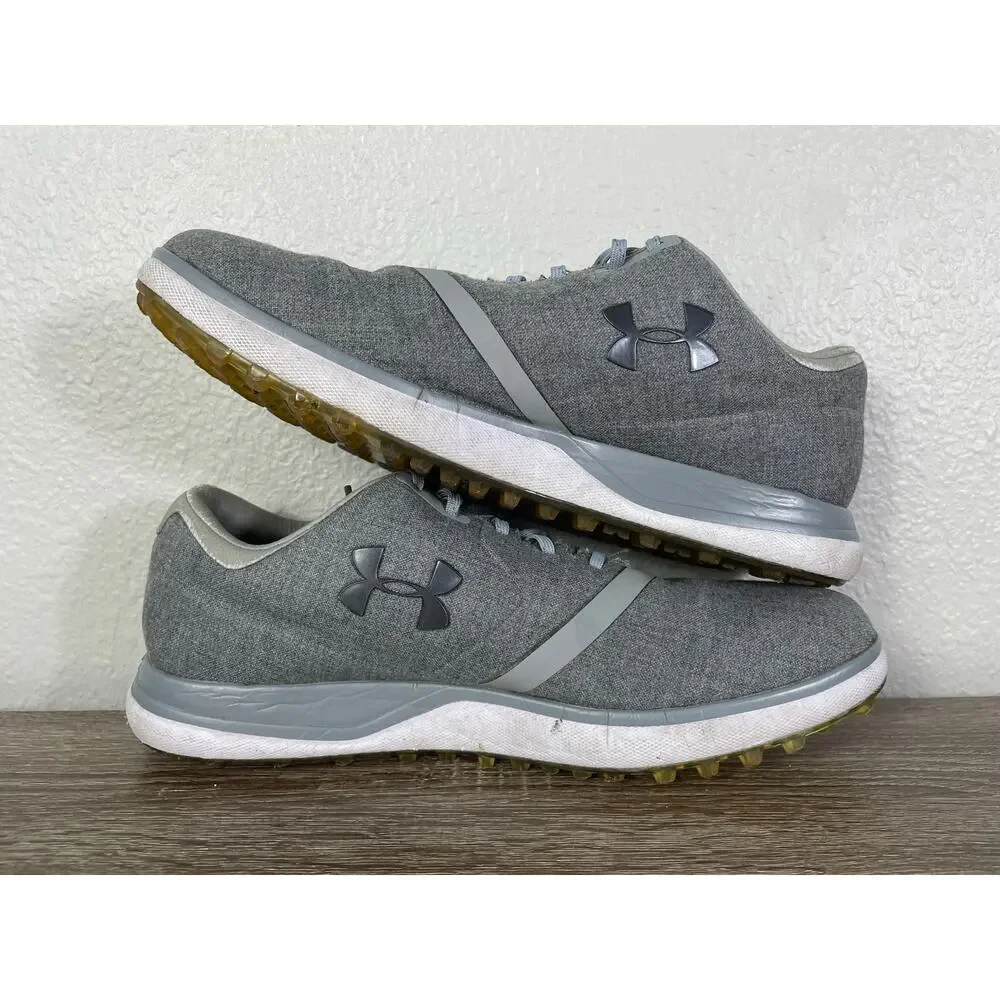Under Armour Performance SL Sunbrella 9.5 Gray Waterproof Spikeless Golf Shoes